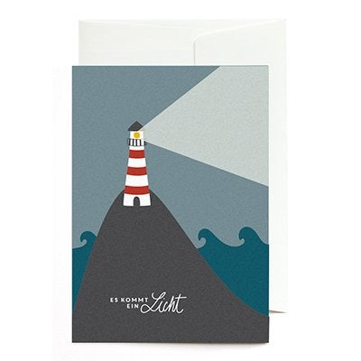 Greeting card mourning card lighthouse