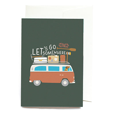 Greeting card Let's go somewhere