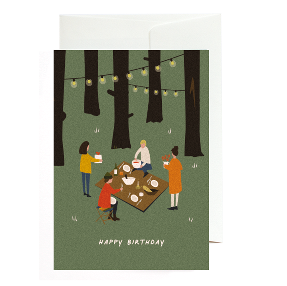 Greeting card Happy birthday (picnic)
